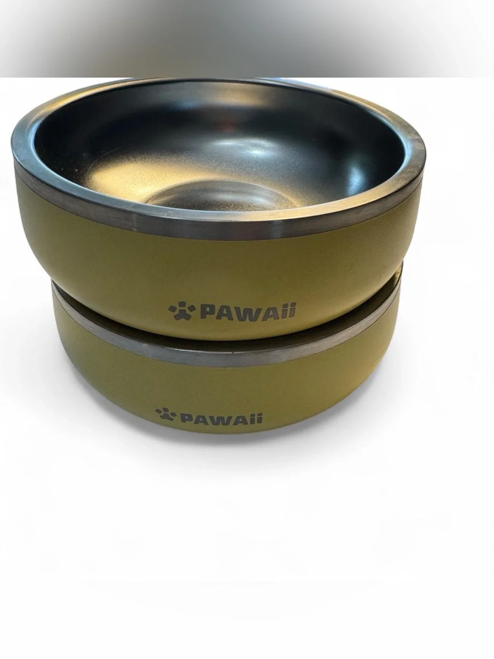 Pawaii 12 oz Stainless Steel Dog & Cat Bowl Double Wall Food Water Dish